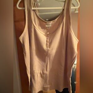 Ava & Viv Light Brown Ribbed Tank Top